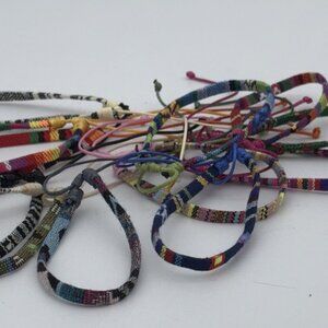 Bracelets 12 Friendship Adjustable Colorful Rope Multi Colored Design